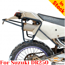 Suzuki DR250 side carrier pannier rack for bags