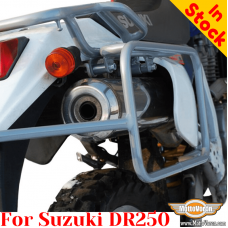 Suzuki DR250 side carrier pannier rack for bags or aluminum cases