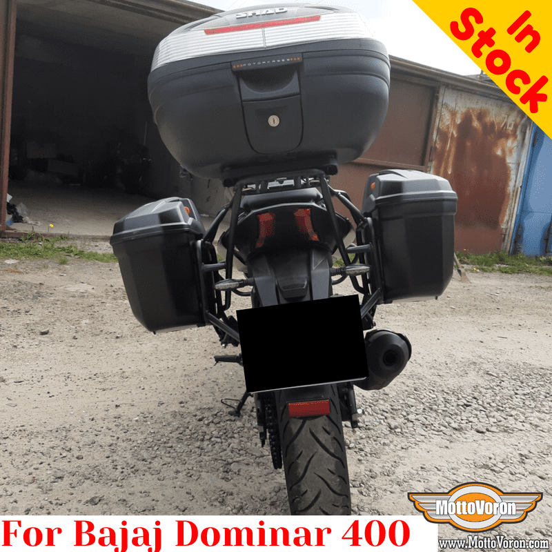 Bajaj Dominar 400 2019 pannier rack luggage rack system for Givi Kappa Monokey system or aluminum cases. Price buy description MottoVoron