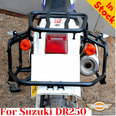Suzuki DR250 pannier rack, luggage rack system for Givi / Kappa Monokey system or aluminum cases