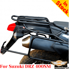 Suzuki DRZ400SM luggage rack system for bags or aluminum cases