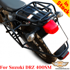 Suzuki DRZ400SM luggage rack system for bags or aluminum cases