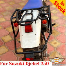 Suzuki Djebel 250 luggage rack system for bags or aluminum cases