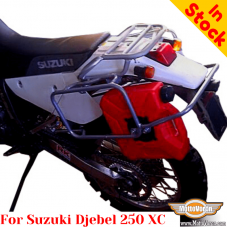 Stelaż boczny Suzuki Djebel 250XC na sakwy lub aluminiowe kufry na dodatkowy kanister z paliwem
