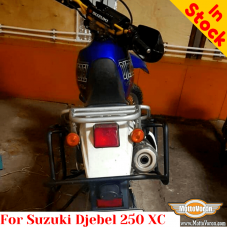 Suzuki Djebel 250XC side carrier pannier rack for bags or aluminum cases for additional gas can