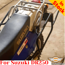 Stelaż boczny kufra Suzuki DR250 na torby lub aluminiowe kufry na dodatkowy kanister z paliwem
