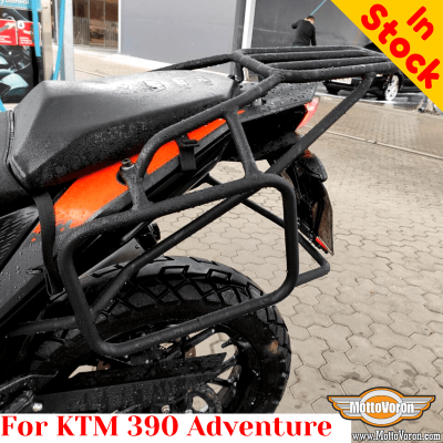 KTM 390 Adventure luggage rack system for bags or aluminum cases