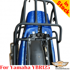 Yamaha YBR125 luggage rack system reinforced for bags or aluminum cases