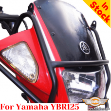 Farol Yamaha YBR125 e proteção plástica com fixadores de para-brisa
