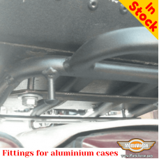 Luggage rack mount for aluminum cases