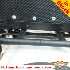 Luggage rack mount for aluminum cases