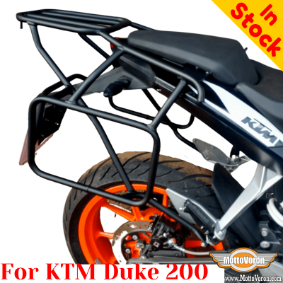 KTM 200 Duke luggage rack system for bags or aluminum cases