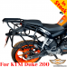 KTM 200 Duke luggage rack system for bags or aluminum cases