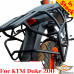 KTM 200 Duke luggage rack system for bags or aluminum cases