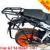 KTM 200 Duke pannier rack, luggage rack system for bags or aluminum cases