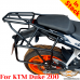 KTM 200 Duke luggage rack system for bags or aluminum cases