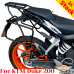 KTM 200 Duke luggage rack system for bags or aluminum cases