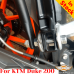 KTM 200 Duke luggage rack system for bags or aluminum cases