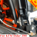 KTM 390 Duke luggage rack system for bags or aluminum cases