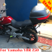 Yamaha YBR250 luggage rack system for bags with built-in attachments for Givi Monokey cases in the rear rack