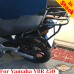 Yamaha YBR250 pannier rack, luggage rack system for bags with built-in attachments for Givi Monokey cases in the rear rack