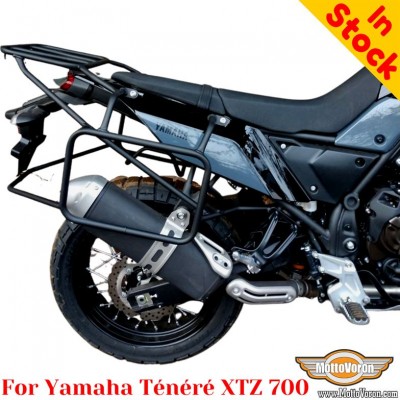 Yamaha Tenere 700 XTZ700 luggage rack system with side carriers for bags or aluminum cases