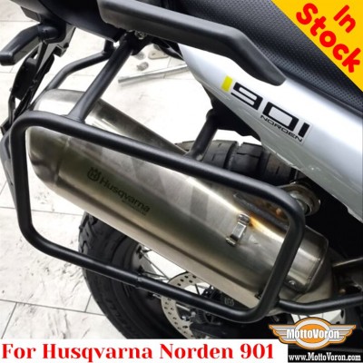 Husqvarna Norden 901 side carrier pannier rack for bags or aluminum cases