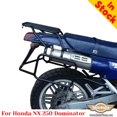 Honda NX250 Dominator pannier rack, luggage rack system for bags or aluminum cases