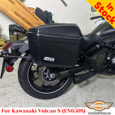Portaequipajes Kawasaki Vulcan S (EN650S), soporte lateral para sistema Monokey de Givi / Kappa