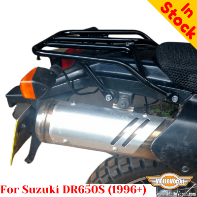 Portaequipajes Superior De Aluminio Tusk Para Suzuki DR650S (1996-2024) - Color Negro - Ideal Para Aventura