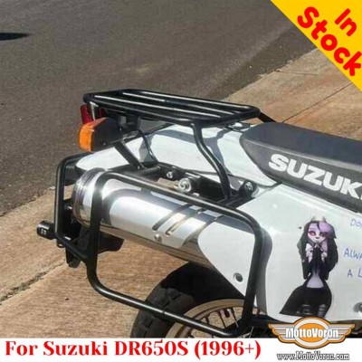 Portapacchi Suzuki DR650S (1996+), sistema portapacchi per borse o valigie in alluminio